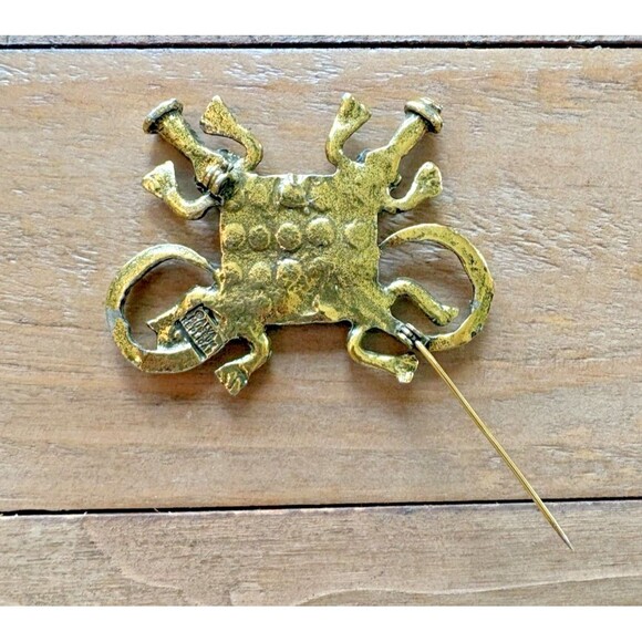 Vintage Alva Museum Replica Alligator Pin Brooch Used - Picture 10 of 13